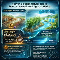 El vetiver descontamina el agua de Mérida