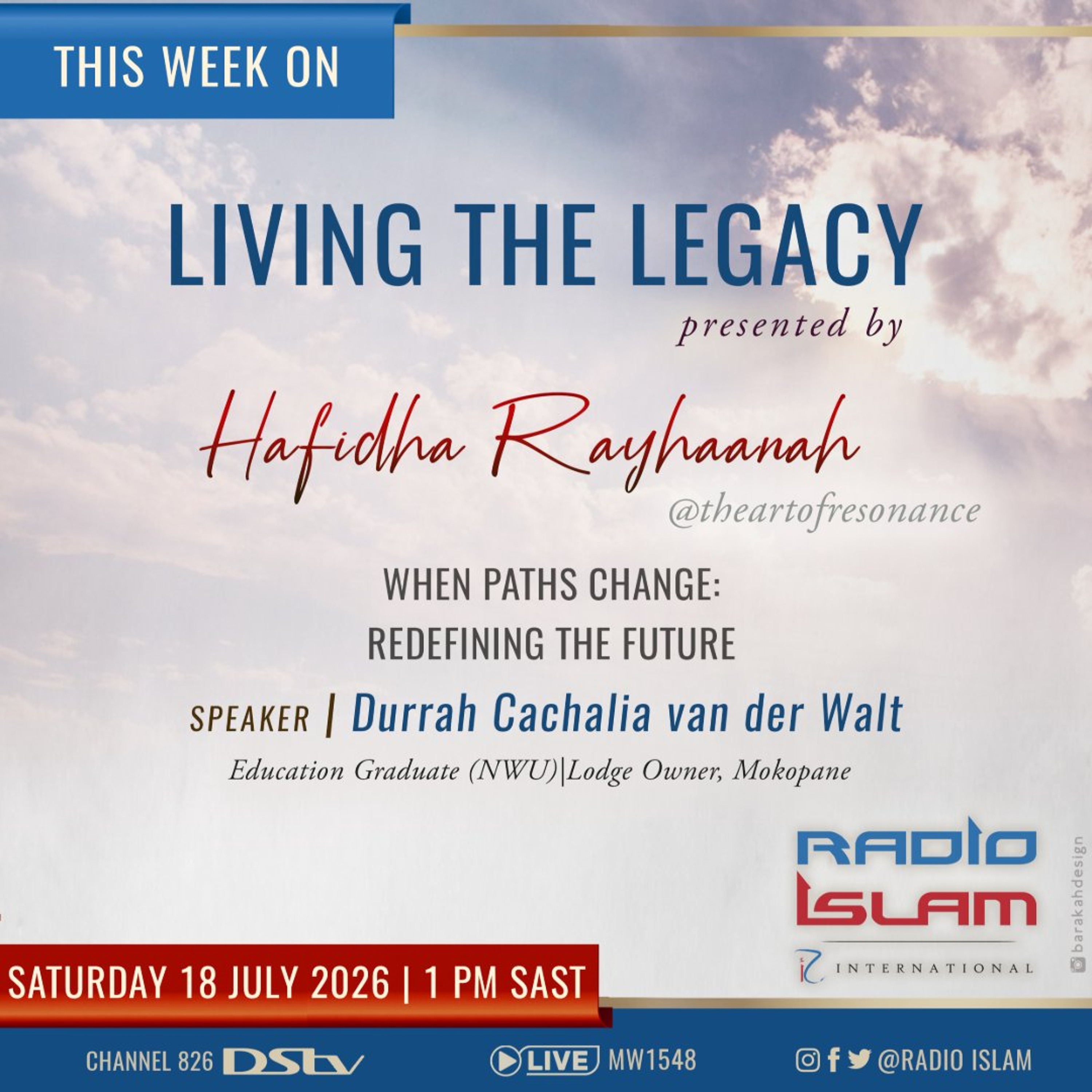 When Paths Change:Redefining The Future:Durrah Cachalia Van Der Walt