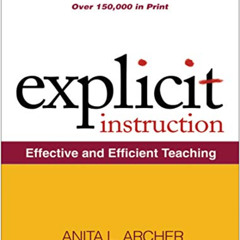 Get PDF 💗 Explicit Instruction: Effective and Efficient Teaching (What Works for Spe