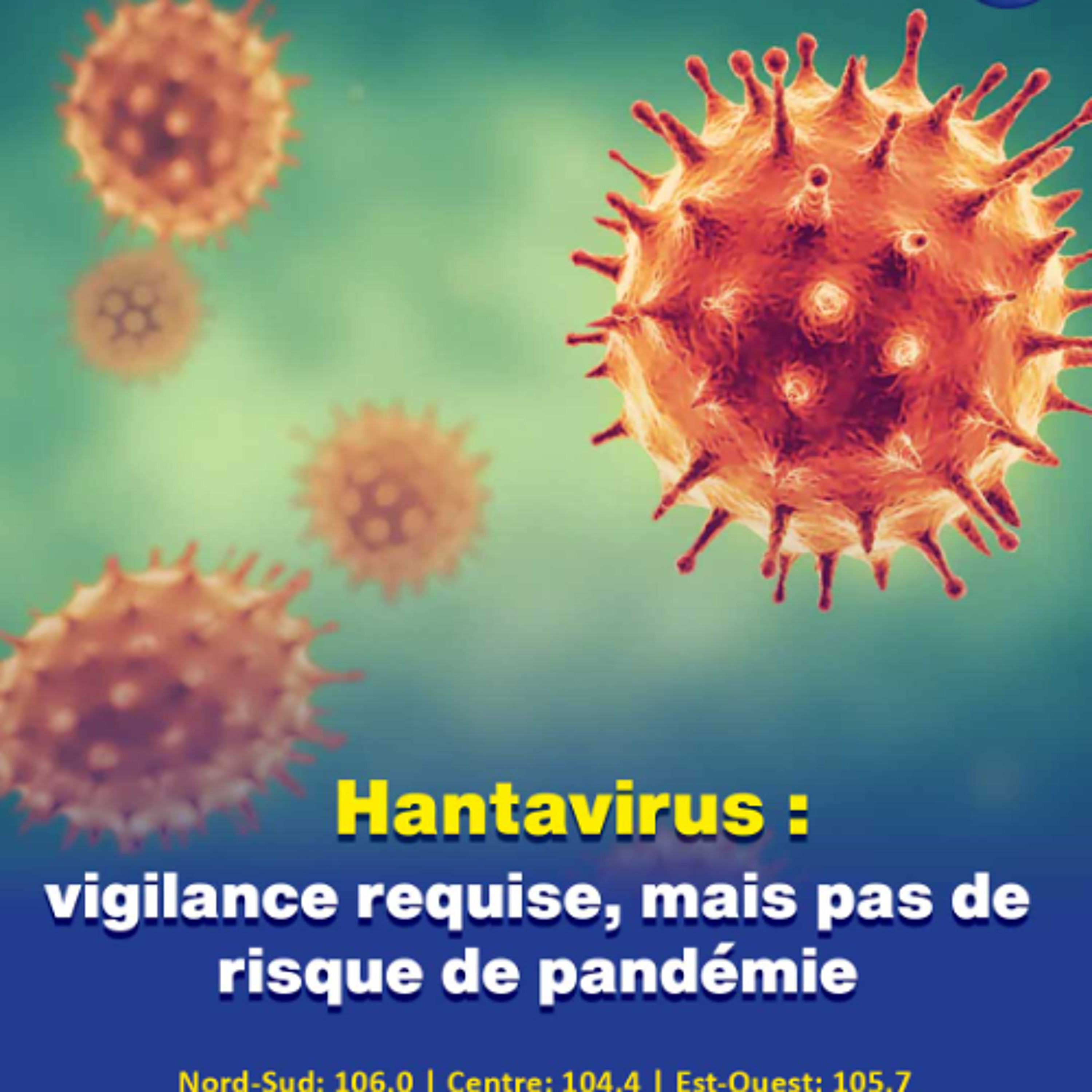 Hantavirus : vigilance requise, mais pas de risque de pandémie