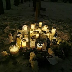 twinkling diamonds in the snow and candles