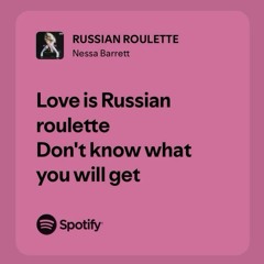 Russian roulette - nessa barrett cover