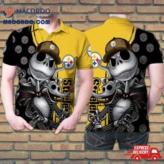 Jack Skellington Pittsburgh Steelers Snapback Logo 3D Printed Gift For Fan Polo Shirt