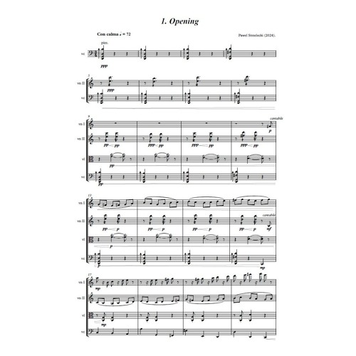 Pawel Strzelecki: String Quartet No. 20 "No End" (2024), 20 ca.