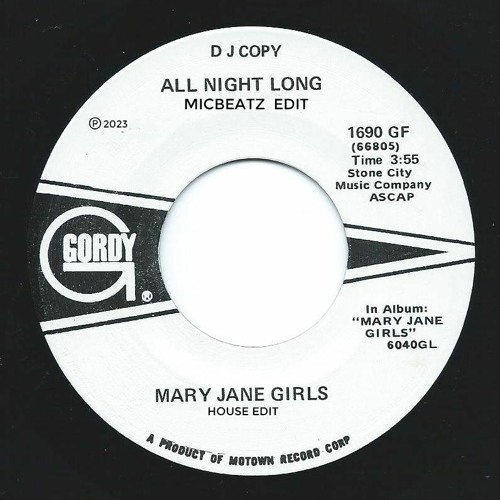 洋楽 Mary Jane Girls - All Night Long (Promo) Mary Jane Girls – All Night Long – Vinyl (7