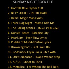 105.1 THE RAZORS EDGE RADIO PRESENTS "THE SUNDAY NIGHT ROCK FILE VOL.1"