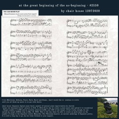 At The Great Beginning Of The No - Beginning - #2550 By Chair House 12072020