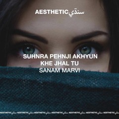 Suhnra Pehnji Akhyun Khy Jhal Tu - Sanam Marvi - Aesthetic Sindhi