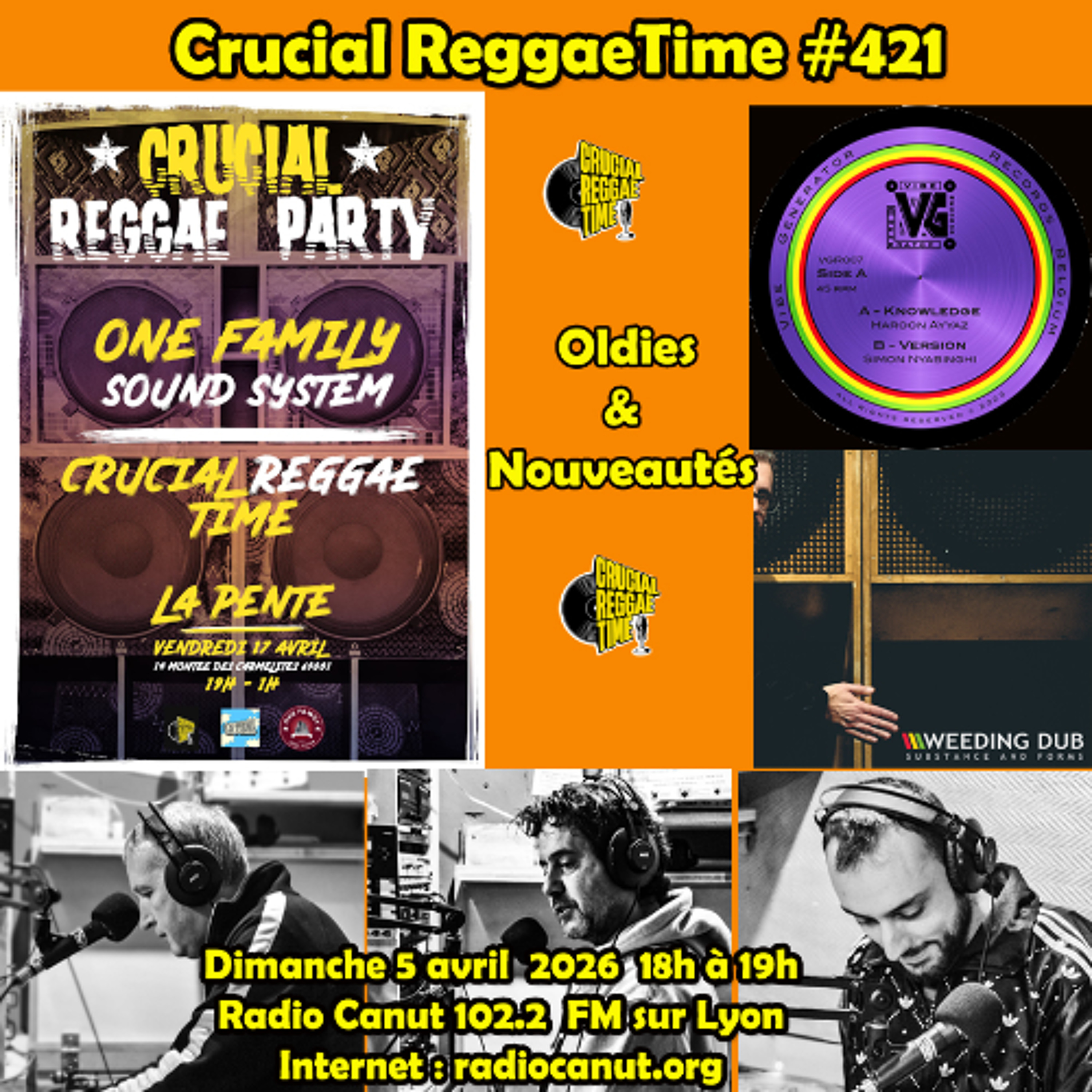Crucial Reggae Time #421 oldies & nouveauttés 05042026 1h
