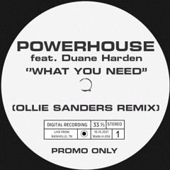 Powerhouse Feat. Duane Harden - What You Need (Ollie Sanders Remix) FREE DL