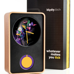 Klydoclock blends digital art and animations with mantel clock