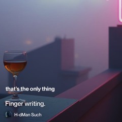 finger-writing on the glas