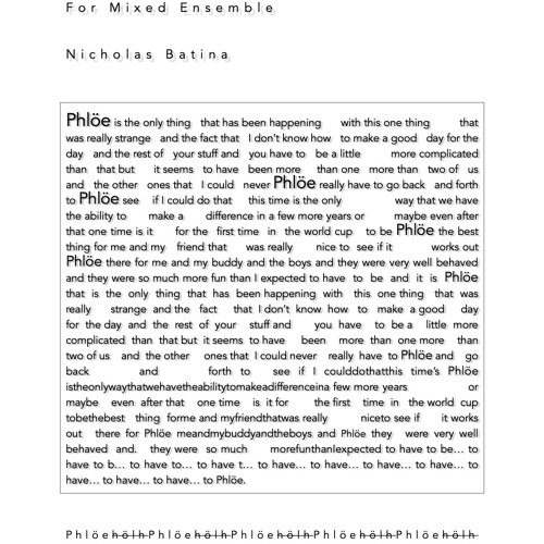 Phlöe - for Mixed Ensemble