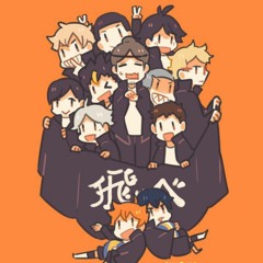 Haikyuu!! 手書き烏野高校でブリキノダンス合唱