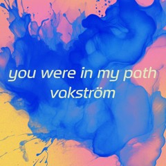 You were in my path