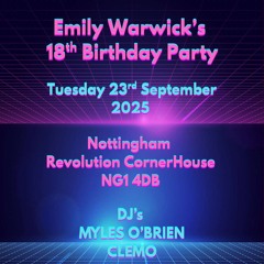 CLEMO LIVE @ EMILY WARWICK'S 18TH, NOTTINGHAM (23/09/2025)