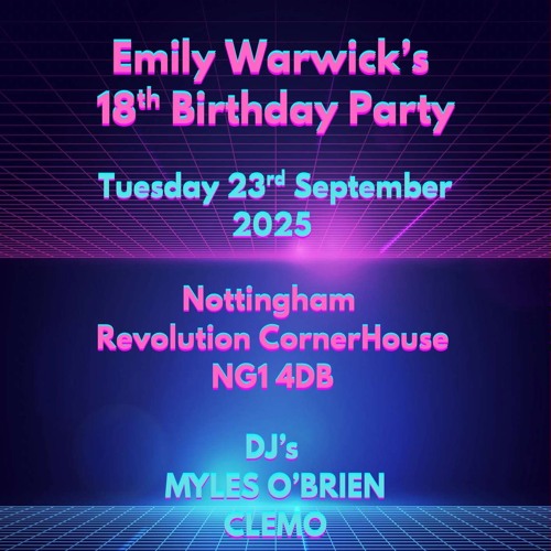 CLEMO LIVE @ EMILY WARWICK'S 18TH, NOTTINGHAM (23/09/2025)
