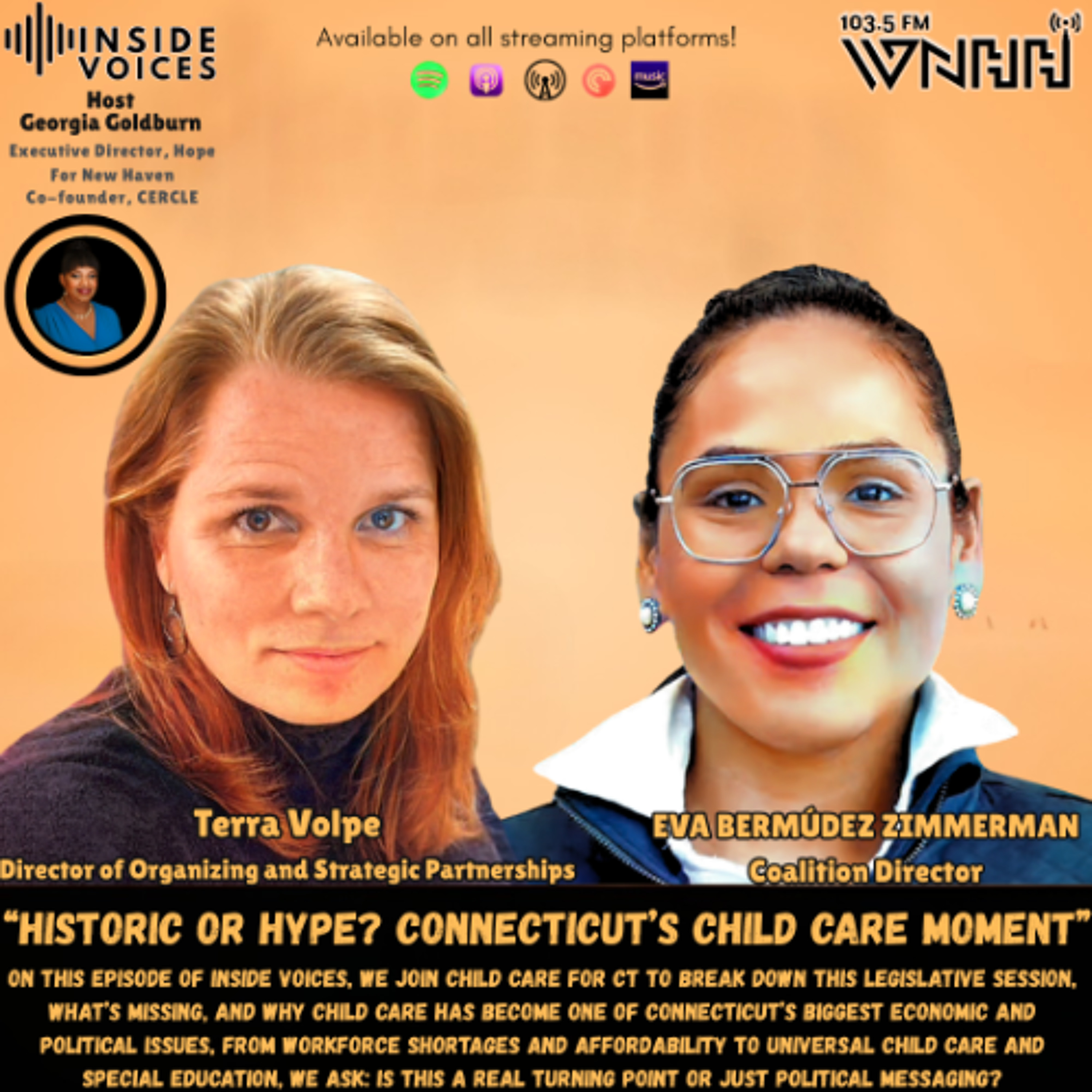 Inside Voices, Community Conversations: “Historic or Hype Connecticut’s Child Care Moment” episode artwork