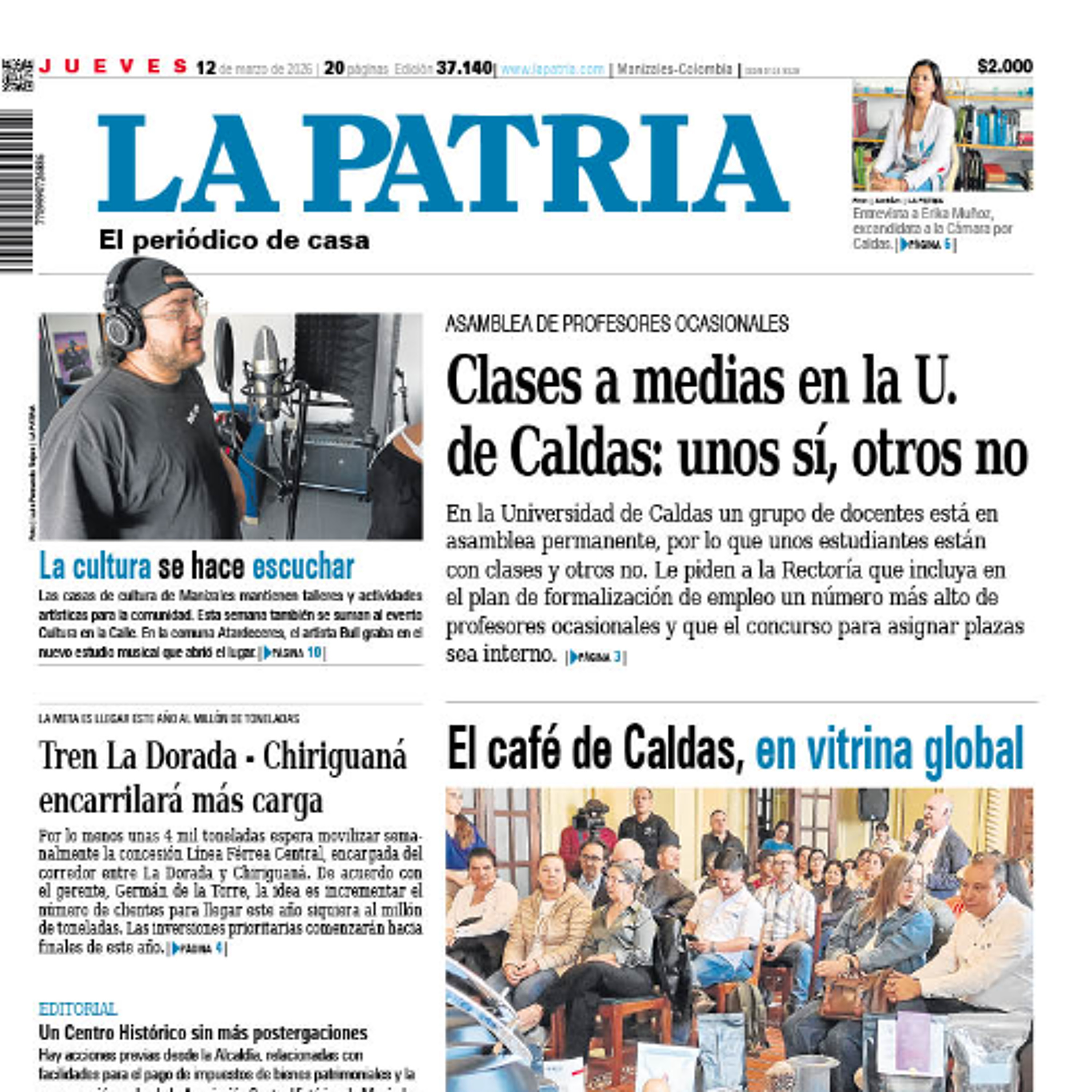 1. Titulares del informativo de la mañana - 12 de marzo