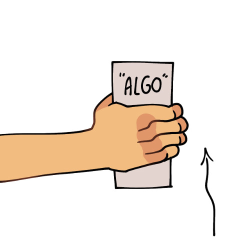 Instrucciones para sostener algo