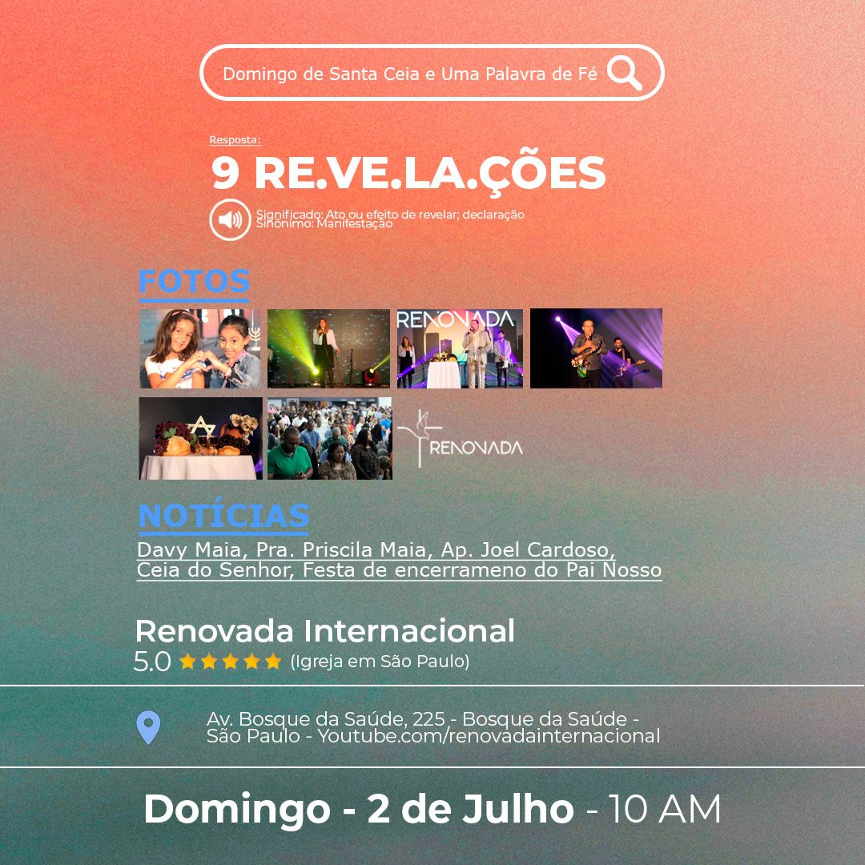 9 RE.VE.LA.ÇÕES I O PRINCÍPIO | 02.07.2023 I Pr. Davy Maia