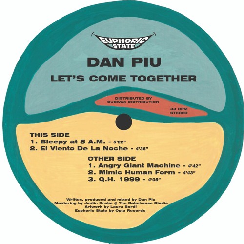 EPHCS002 - DAN PIU - LETS COME TOGETHER EP 1994-2020 (SNIPPETS)