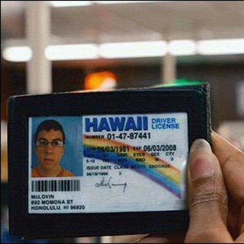 Funny Fake Hawaiian Id