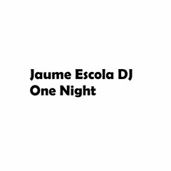 Jaume Escola DJ - One night (Original Mix)