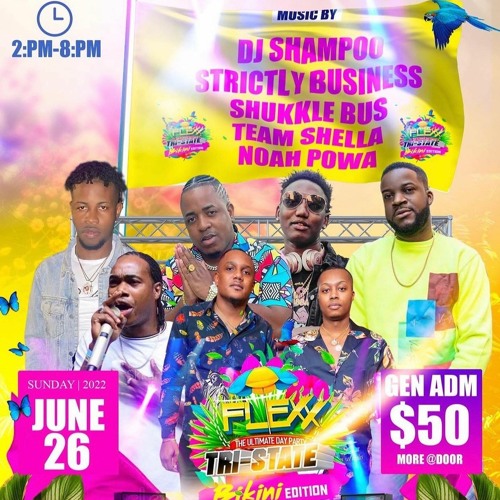 FLEXX ULTIMATE DAY PARTY - STRICTLY BUSINESS, SHAMPOO, IKEL MARVLUS & FLABBA, NOAH POWA, SHUKKLE BUS