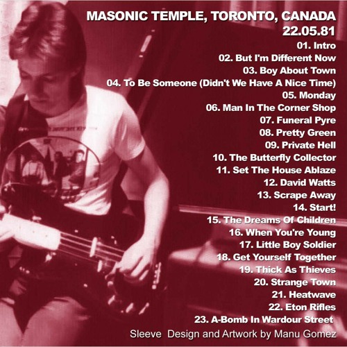 Stream The Jam Little Boy Soldiers Live Mansonic Hall Canada 22.5.81 by JCWbootlegs