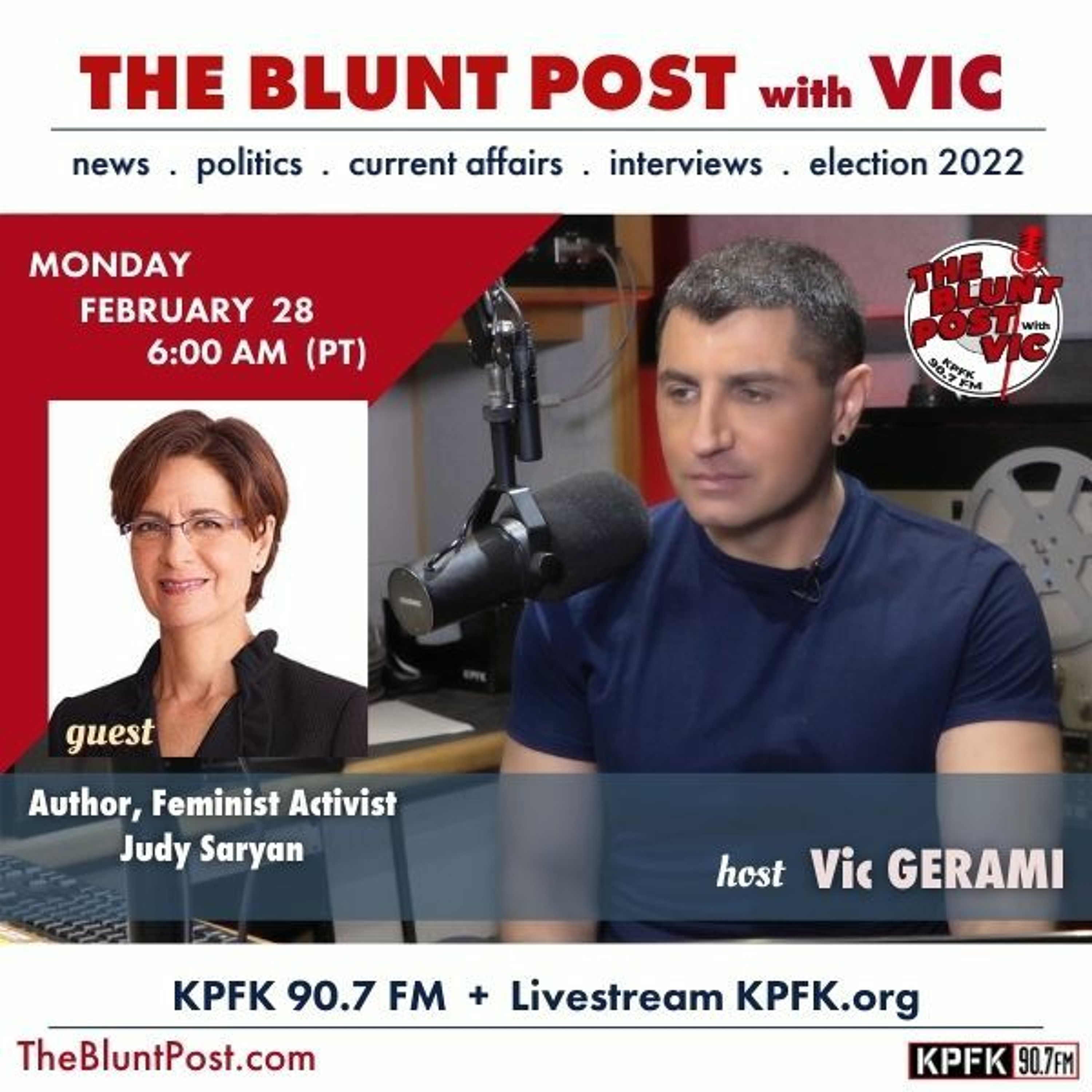THE BLUNT POST with VIC: Guest, Judy Saryan episode artwork