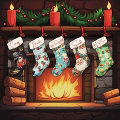 Xmas Chillin' Red Socks on the Snow Elves Playing Santas Beard Sippin Munchin Milk & Cookies