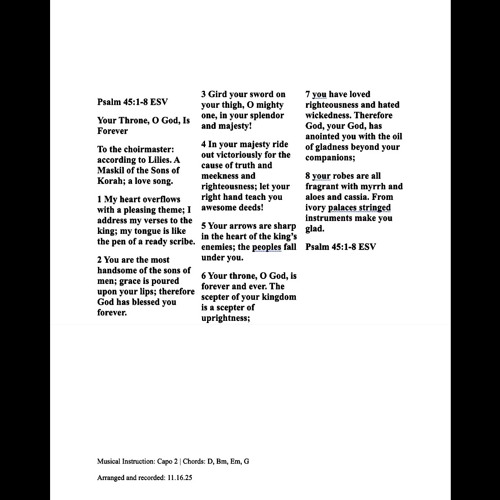 Psalm 45:1-8