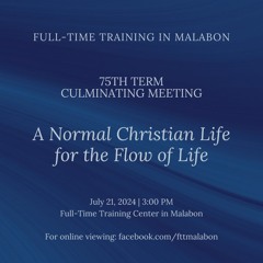 There Flows Forth Water (FTTMA 75th Term Culminating Meeting)