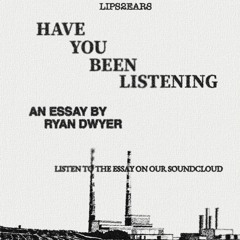 have you been listening? an essay by Ryan Dwyer