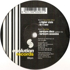 Bass X - A Higher State - Happy to be Hardcore LP - Evolution Records (1997)