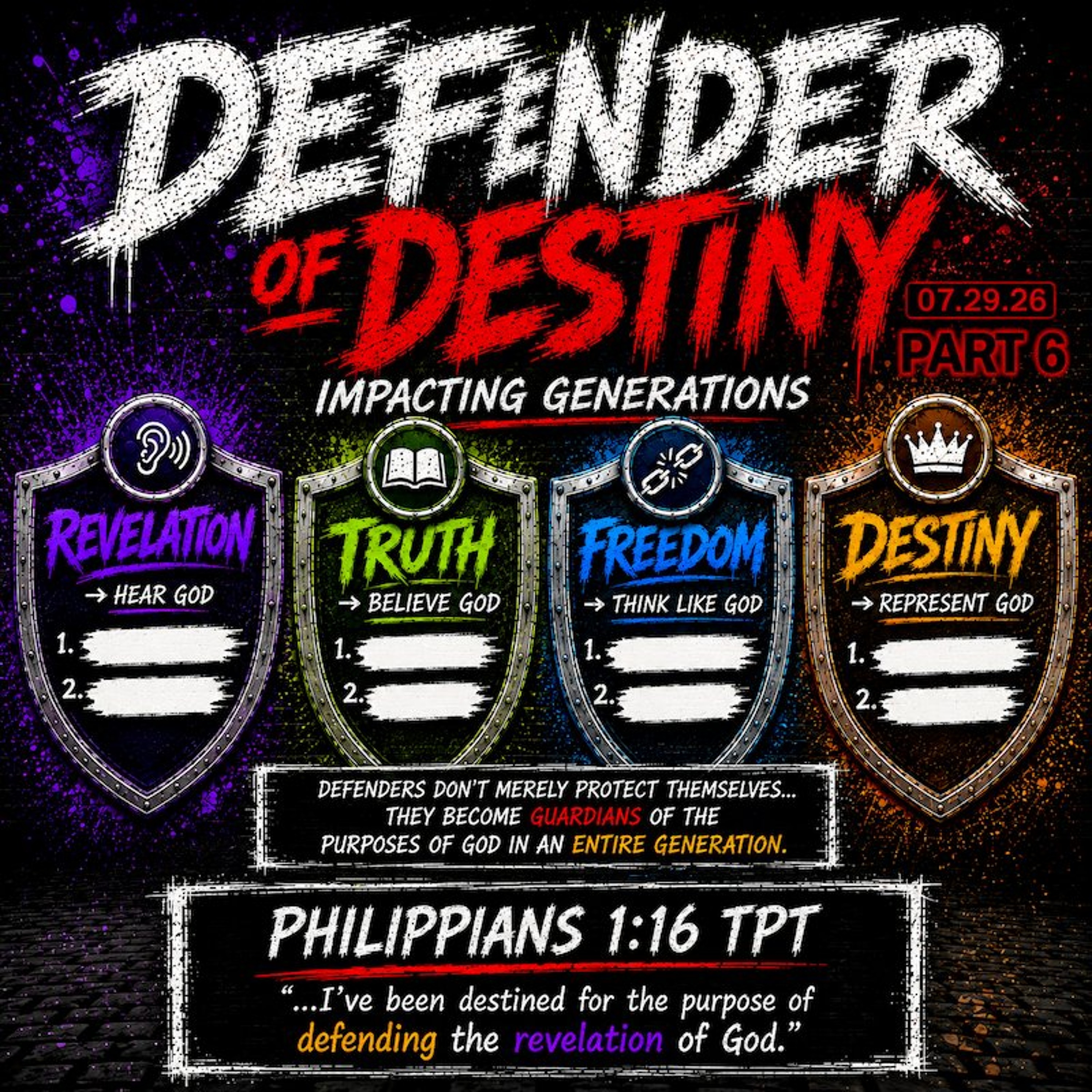 Defenders of Destiny - Part 6 - Destiny - Wed 07/29/26 episode artwork