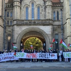 Students protest against Manchester university’s complicity in Gaza genocide