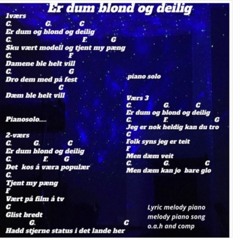 Dum blond og deilig lyrikk melodi song gutar made o.a.h