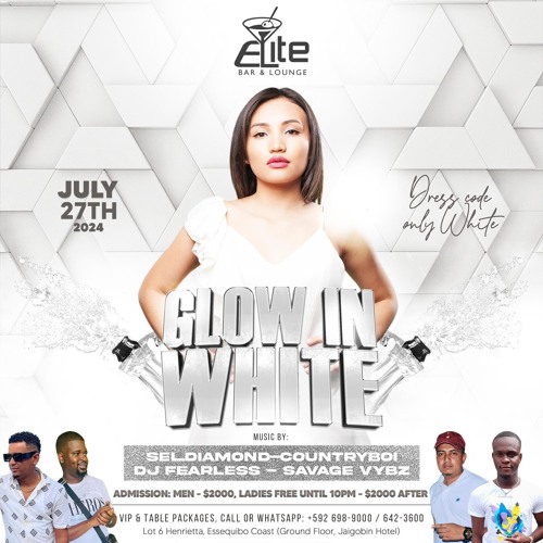 GLOW IN WHITE CLUB ELITE ESSEQUIBO COUNTRI BOY & DIAMOND