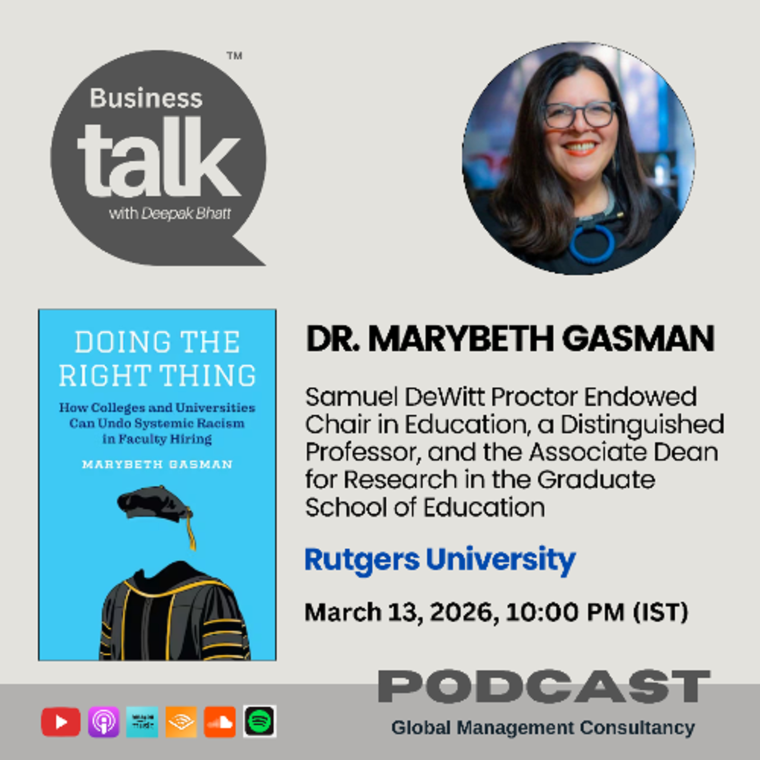 Undoing Systemic Racism in Faculty Hiring: Dr. Marybeth Gasman Explains episode artwork