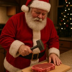 Meat Beating Santa