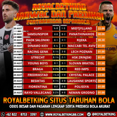 ROYALBETKING JADWALTARUHAN BOLA 28-29 AGUSTUS 2026 PREDIKSI AKURAT