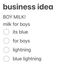 business idea BOY MILK! milk for boys its blue for boys lightning blue lightning