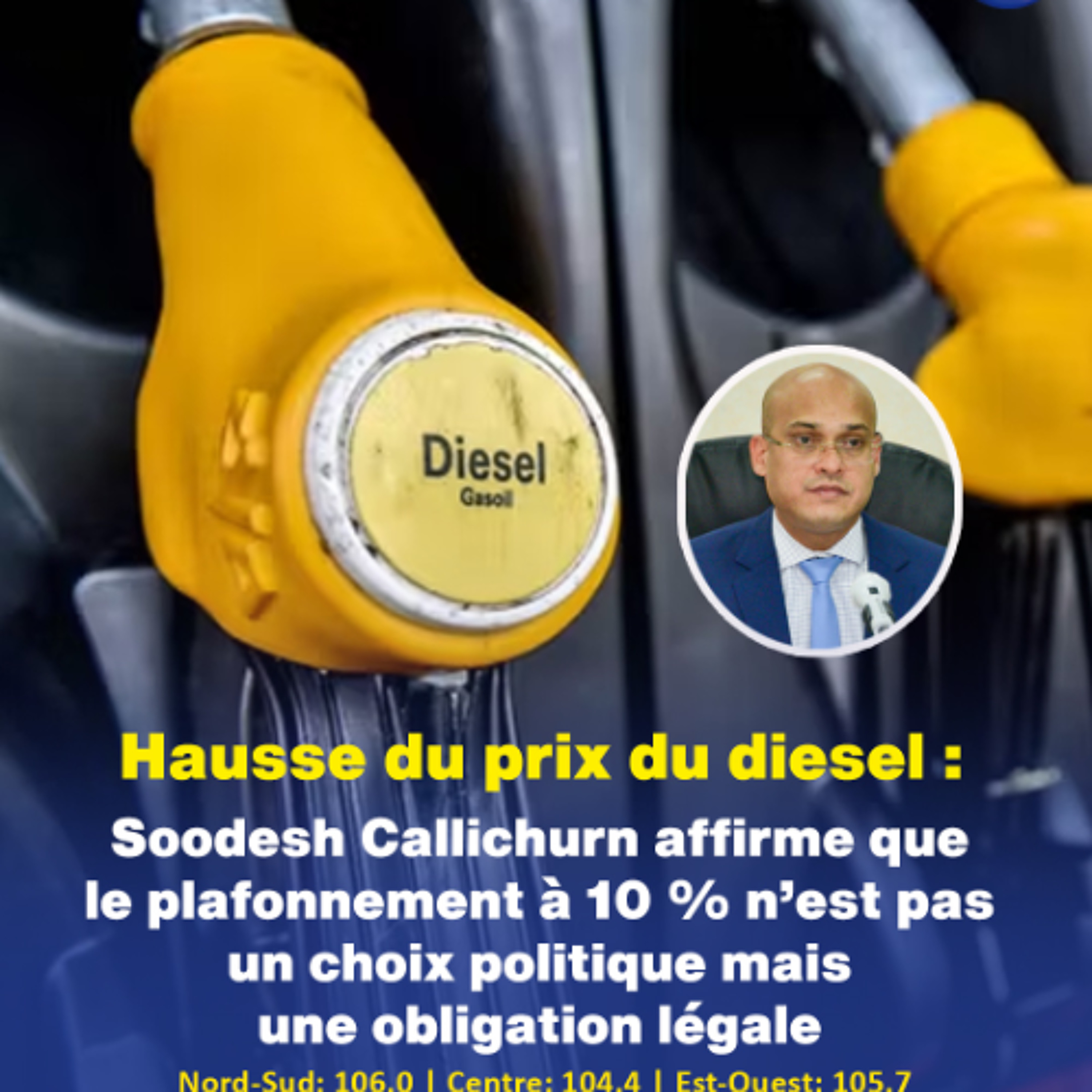 Hausse du prix du diesel : Soodesh Callichurn affirme que le plafonnement à 10 % n’est pas un choix politique mais une obligation légale episode artwork