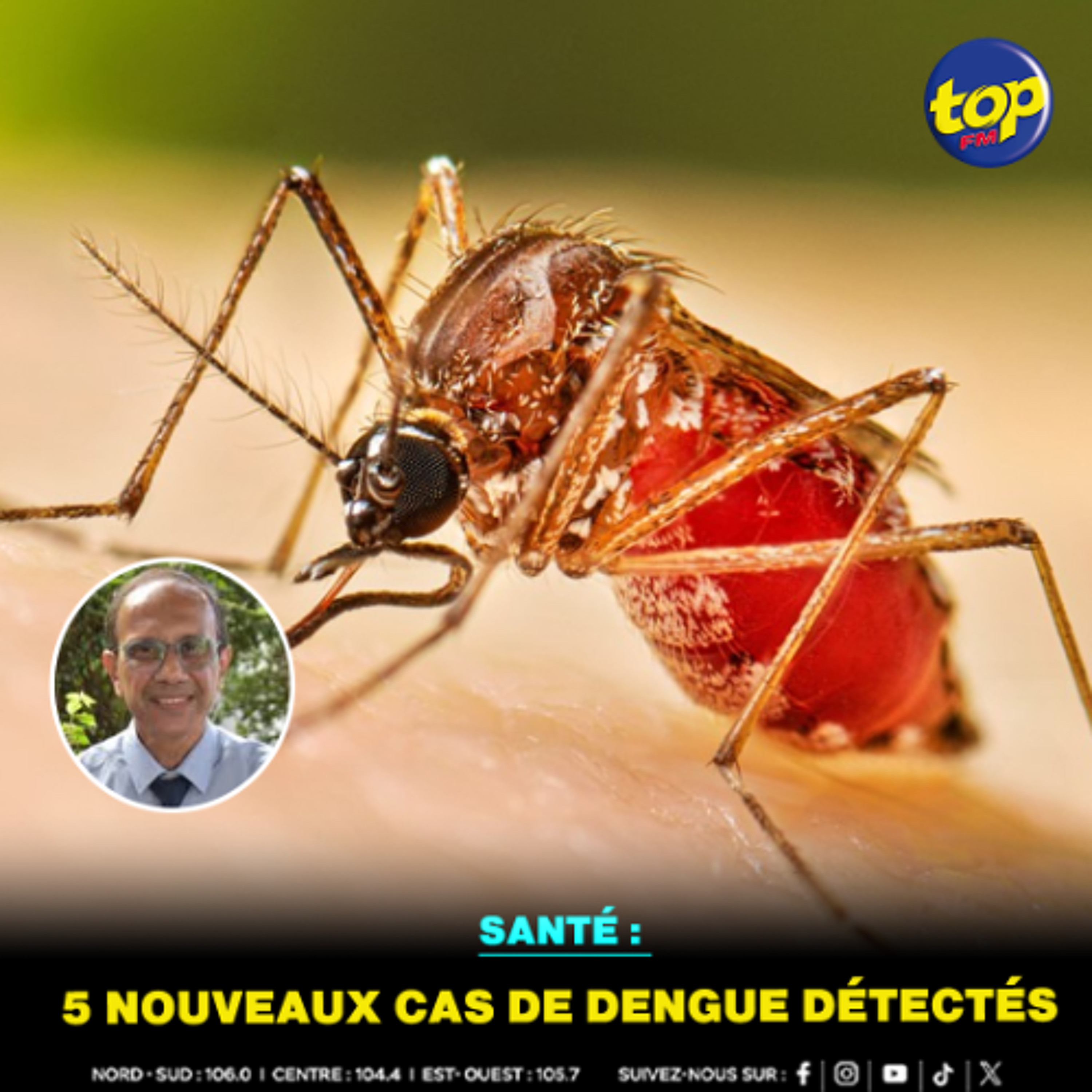 Santé : 5 nouveaux cas de dengue détectés