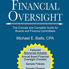 READ EPUB 💕 Nonprofit Financial Oversight: The Concise and Complete Guide for Boards