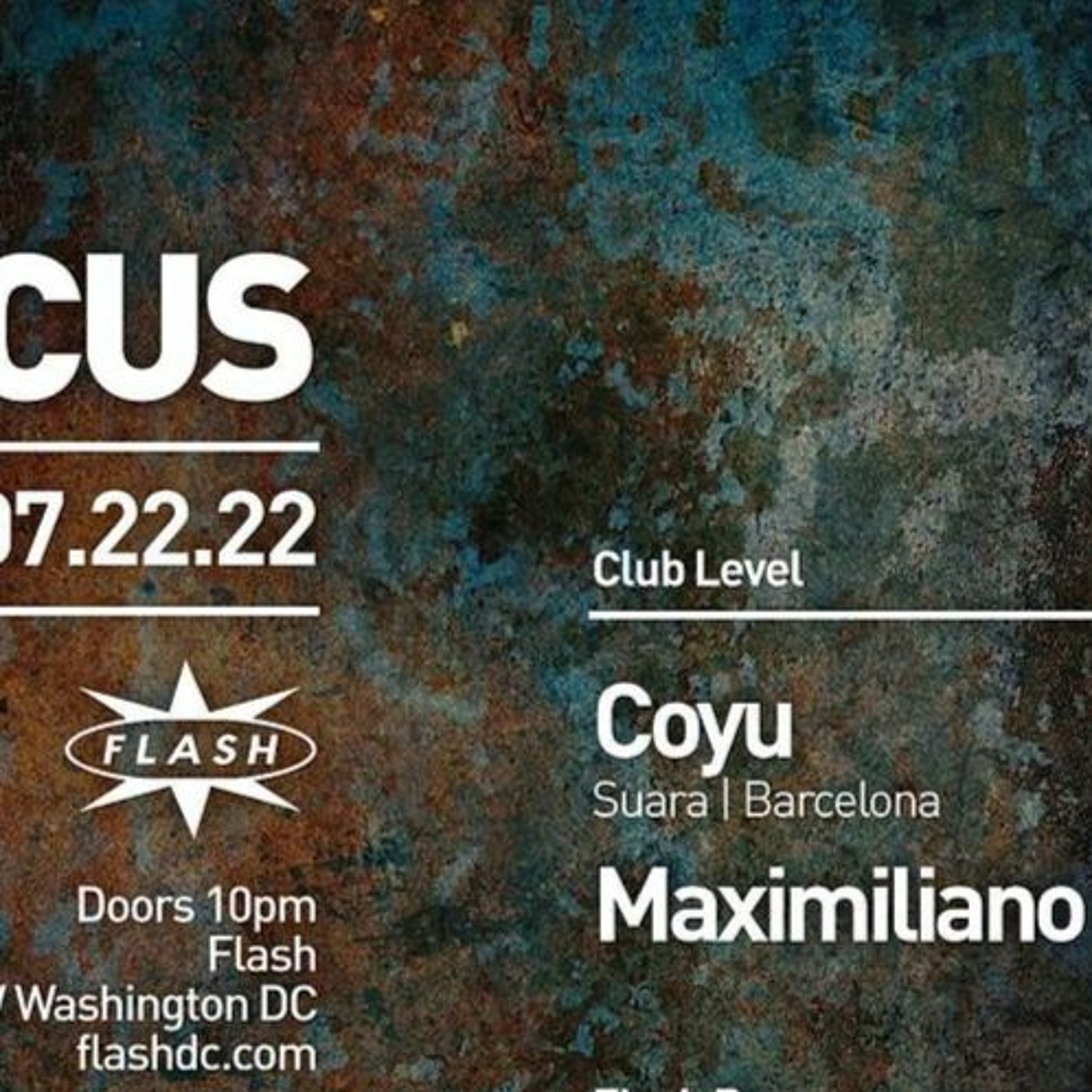 Flash Dc - COYU-MAXIMILIANO (Live 7-22-22) Closing set - TECHNO