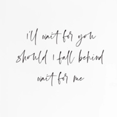 If I Should Fall Behind Wait For Me.