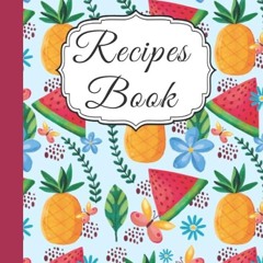 (⚡READ⚡) PDF✔ Recipes Book: Awesome Notebook For Writhing Recipes with 100 pages